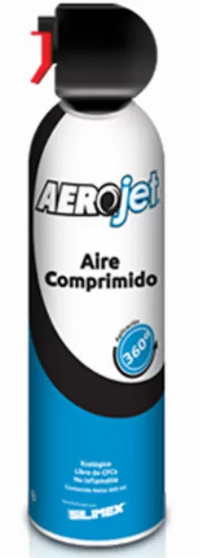 Kit Limpiador Silimex Aerojet 360° Filtro De Aire Comprimido De Limpieza De Equipos, Uso Adecuado Teclado, 440 Ml, Contenido 1 Pieza(s)